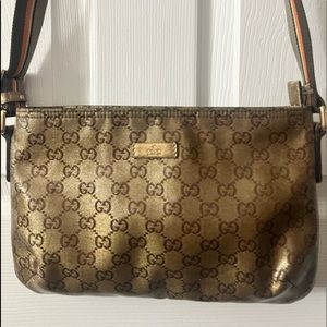 Gucci Metallic Coated Crossbody Bag